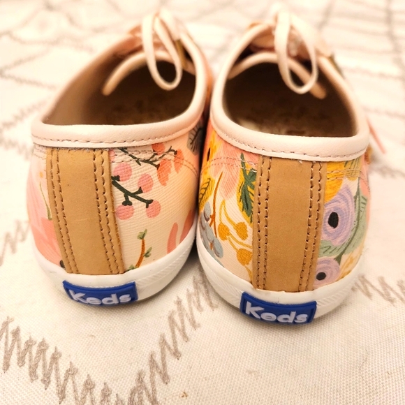 Keds x Rifle Paper Co Pink Green Floral Sneakers 8.5 NWOT Canvas - Picture 7 of 7